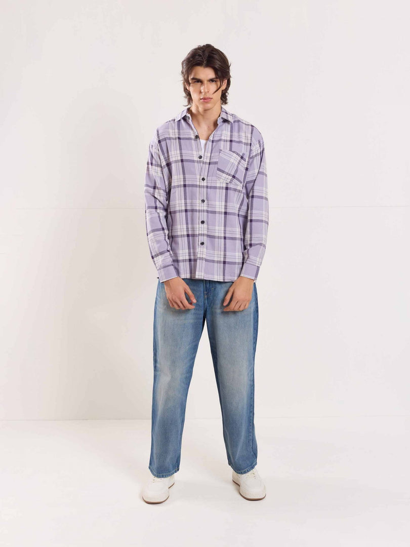 Lilac Flannel Overshirt