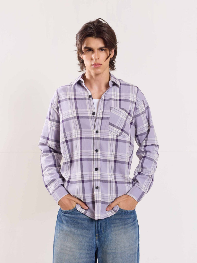 Lilac Flannel Overshirt