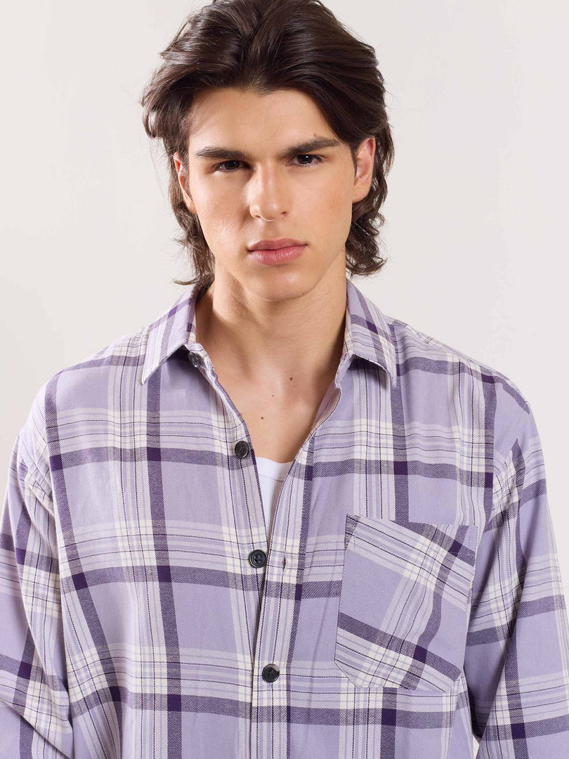 Lilac Flannel Overshirt