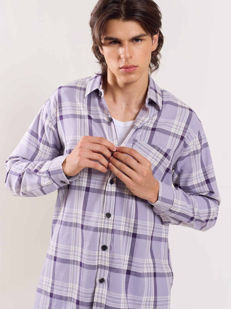 Lilac Flannel Overshirt