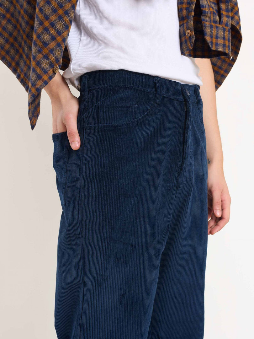 Navy Corduroy Trousers