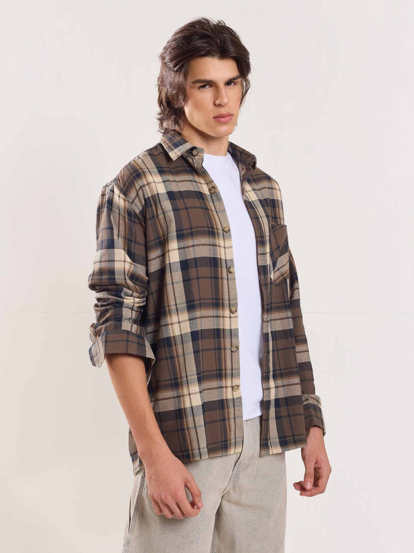 Olive Flannel Overshirt