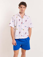 Load image into Gallery viewer, White Bowling Shirt - Cropped Fit
