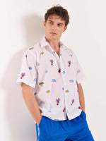 Load image into Gallery viewer, White Bowling Shirt - Cropped Fit
