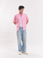 Load image into Gallery viewer, Pink Checked Cropped Shirt
