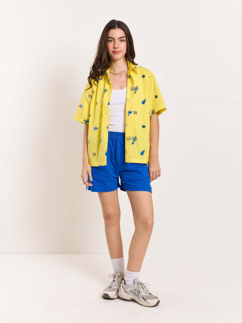 Yellow Bowling Shirt - Cropped Fit