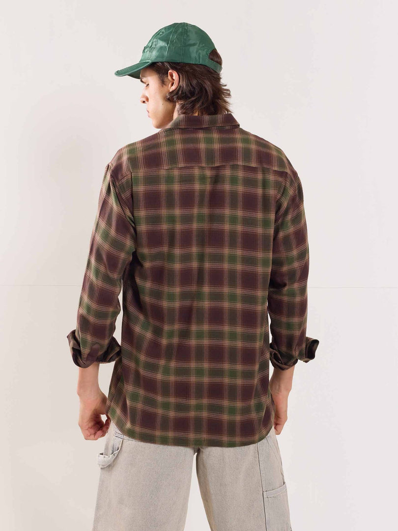 Brown Flannel Overshirt