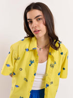 Load image into Gallery viewer, Yellow Bowling Shirt - Cropped Fit
