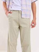 Load image into Gallery viewer, Greige Loose Fit Twill Trousers
