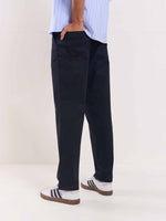 Load image into Gallery viewer, Black Loose Fit Twill Trousers
