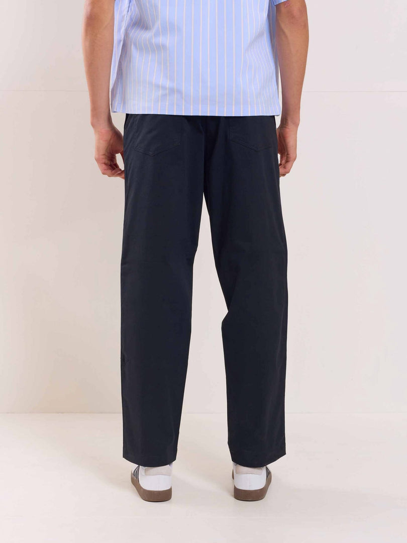 Black Loose Fit Twill Trousers