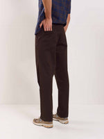 Load image into Gallery viewer, Dark Brown Loose Fit Twill Trousers
