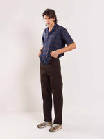 Load image into Gallery viewer, Dark Brown Loose Fit Twill Trousers
