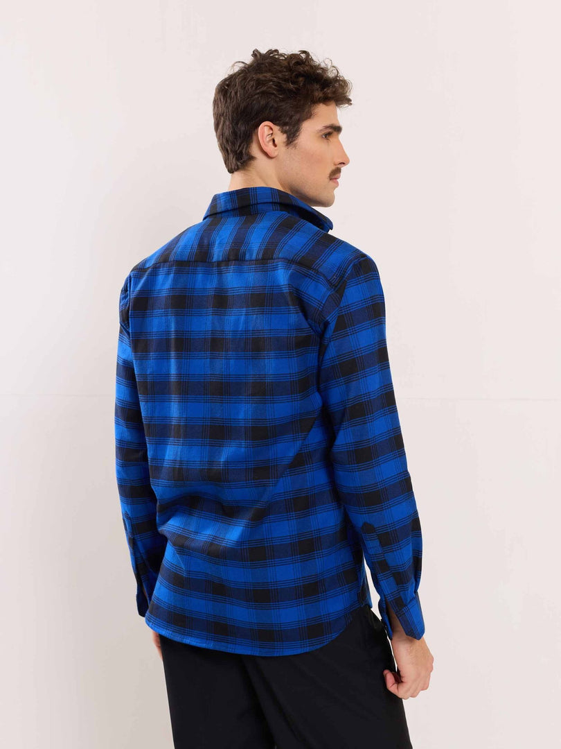 Blue Flannel Overshirt