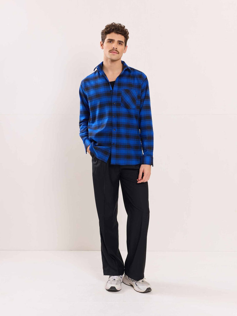 Blue Flannel Overshirt