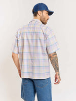 Load image into Gallery viewer, Lavender Checked Cropped Shirt
