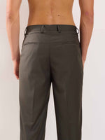 Load image into Gallery viewer, Dark Taupe Straight Fit Trousers
