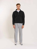 Load image into Gallery viewer, Black Quarter-Zip Sweatshirt
