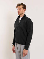 Load image into Gallery viewer, Black Quarter-Zip Sweatshirt
