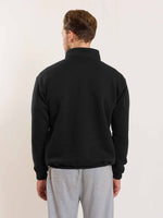 Load image into Gallery viewer, Black Quarter-Zip Sweatshirt
