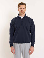 Load image into Gallery viewer, Dark Blue Quarter-Zip Sweatshirt
