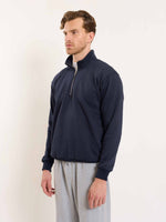 Load image into Gallery viewer, Dark Blue Quarter-Zip Sweatshirt
