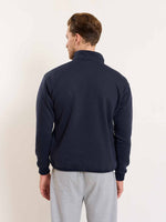 Load image into Gallery viewer, Dark Blue Quarter-Zip Sweatshirt
