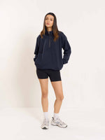 Load image into Gallery viewer, Dark Blue Quarter-Zip Sweatshirt
