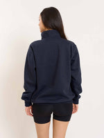 Load image into Gallery viewer, Dark Blue Quarter-Zip Sweatshirt
