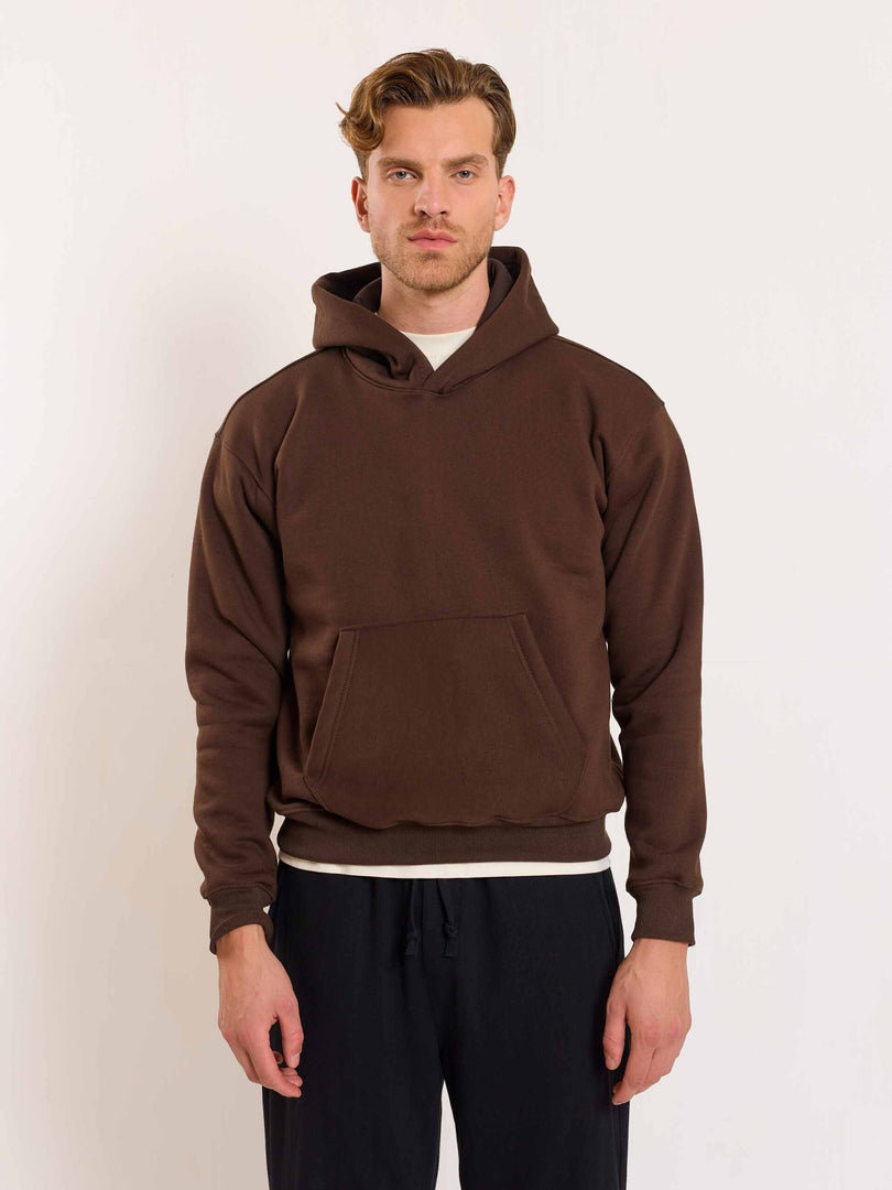 Dark Brown Cropped Fit Hoodie