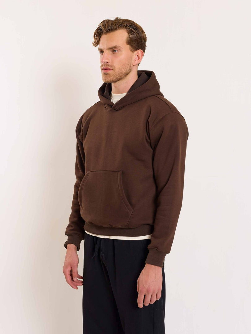 Dark Brown Cropped Fit Hoodie