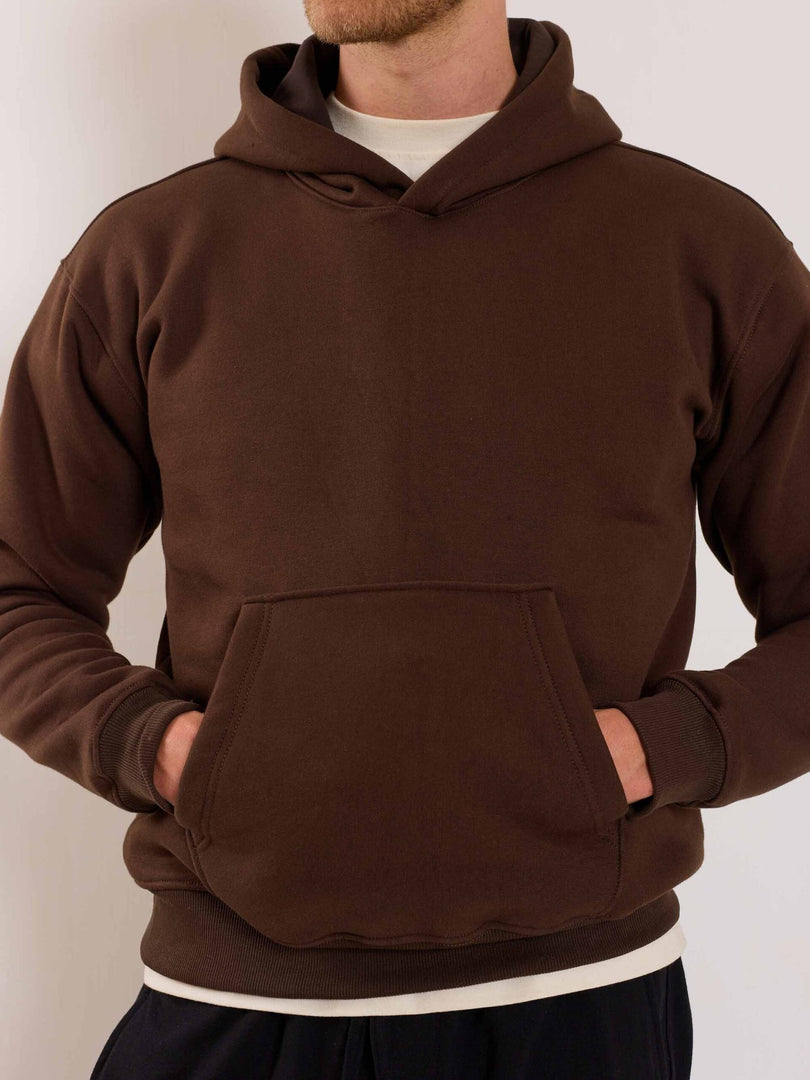 Dark Brown Cropped Fit Hoodie