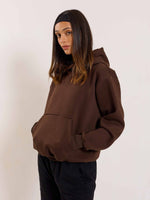 Load image into Gallery viewer, Dark Brown Cropped Fit Hoodie
