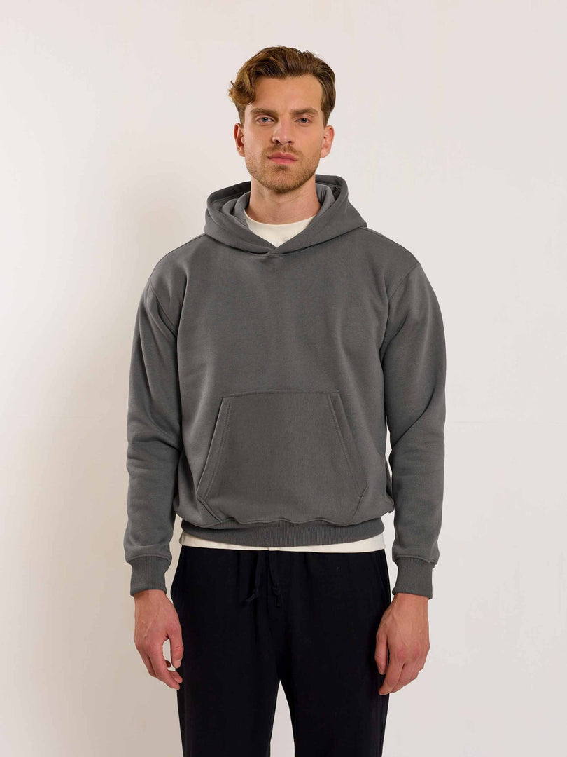 Dark Grey Cropped Fit Hoodie