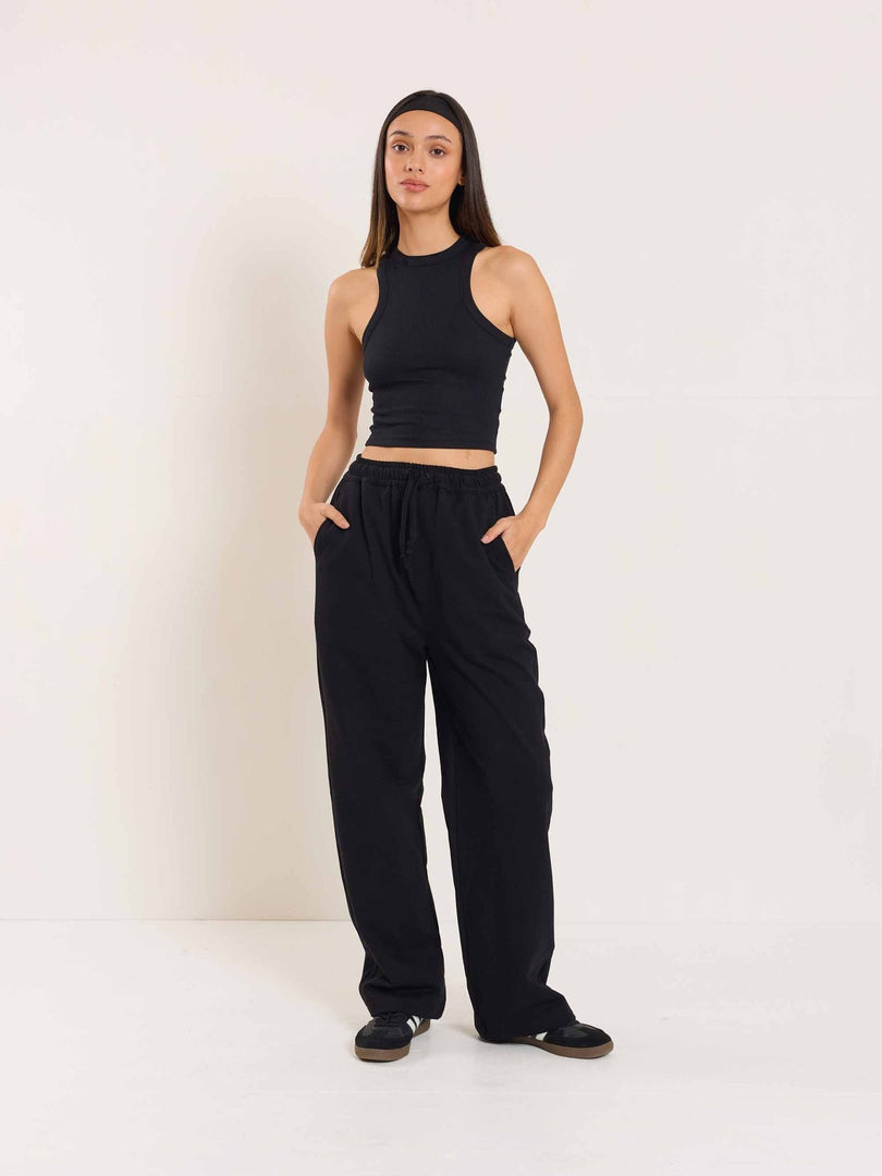 Loose Fit Black Sweatpants