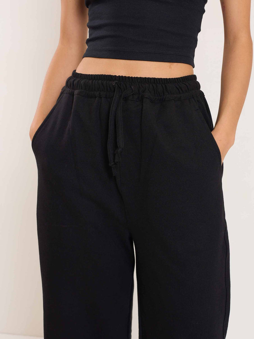 Loose Fit Black Sweatpants