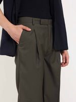 Load image into Gallery viewer, Dark Taupe Baggy Fit Trousers
