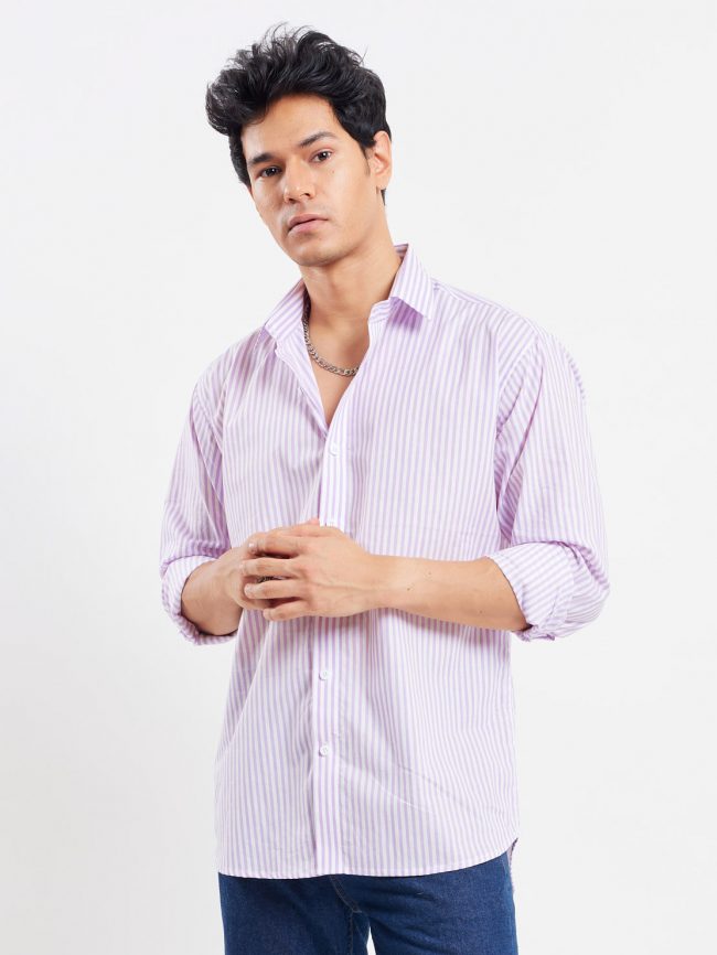 Relaxed Fit Striped Shirt - 5feet11