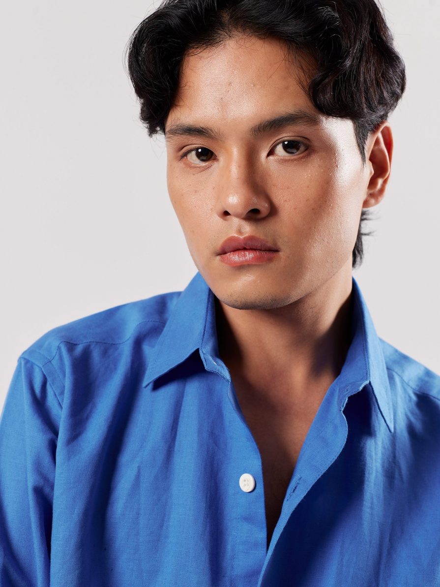 Azure Blue Linen Shirt - 5feet11